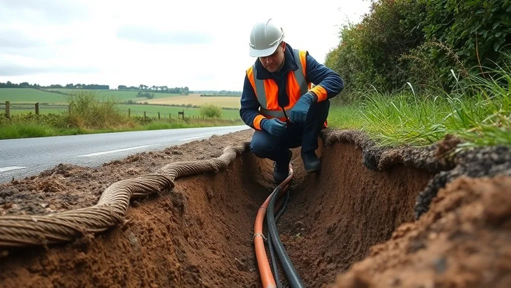 Underground Cable Installation in Minster | Buried Power & Data Lines